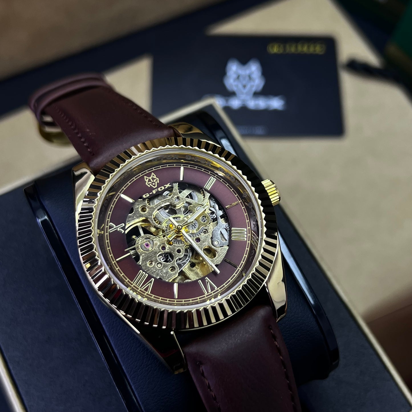 G FOX ORIGINAL x RLX SUMERGIBLE PARA HOMBRE AUTOMATICO REF-PRESIDENT 22013-CPC