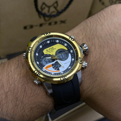 G FOX ORIGINAL DOBLE HORA POR INVICTA SUMERGIBLE PARA HOMBRE REF-1976G2-ND