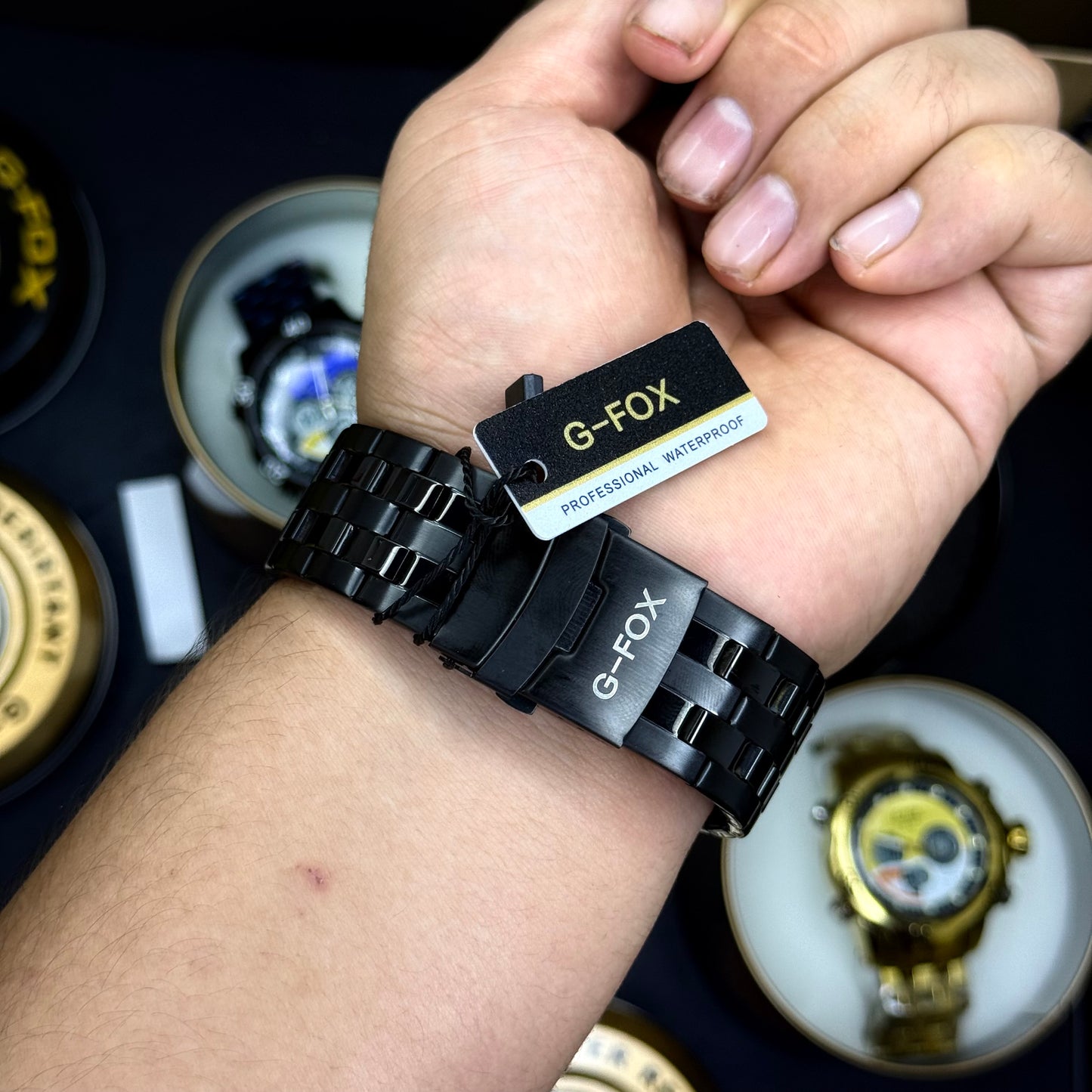 G FOX ORIGINAL DOBLE HORA POR INVICTA SUMERGIBLE PARA HOMBRE REF-1976-NA