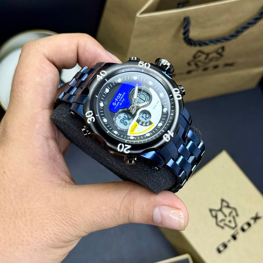 G FOX ORIGINAL DOBLE HORA POR INVICTA SUMERGIBLE PARA HOMBRE REF-1976-A