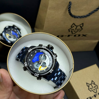 G FOX ORIGINAL DOBLE HORA POR INVICTA SUMERGIBLE PARA HOMBRE REF-1976-A