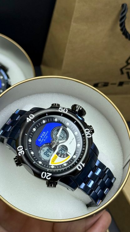 G FOX ORIGINAL DOBLE HORA POR INVICTA SUMERGIBLE PARA HOMBRE REF-1976-A