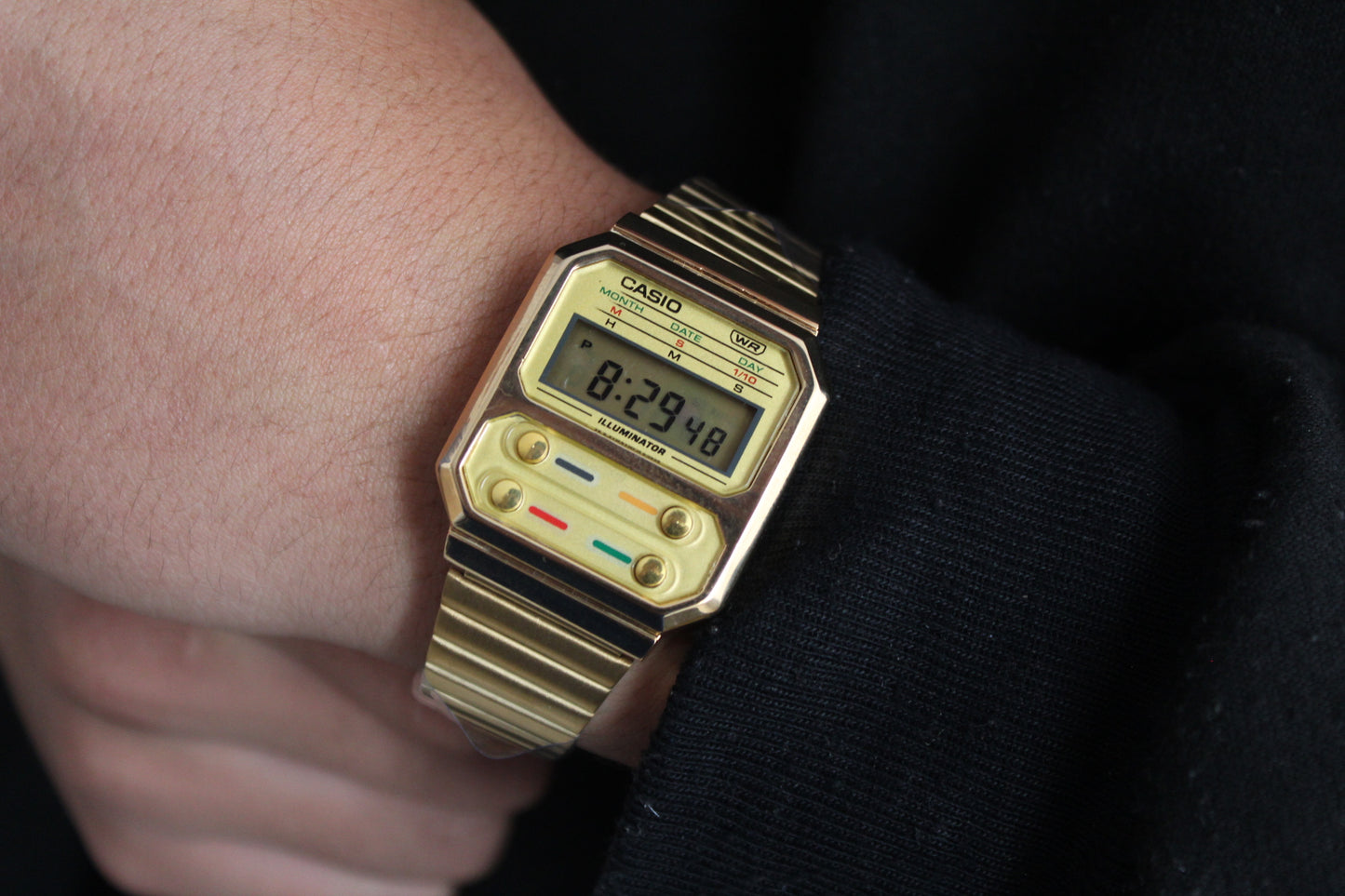 CASIO UNISEX RETRO VINTAGE A-1000-DORADO
