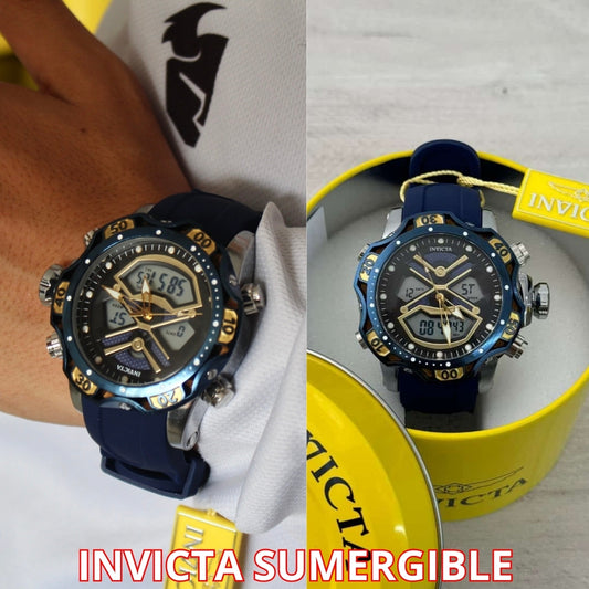 INVICTA DOBLE HORA SUMERGIBLE PARA HOMBRE REF-1837-AAD