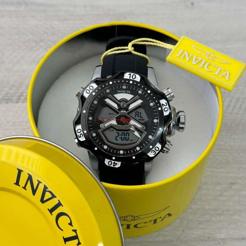 INVICTA DOBLE HORA SUMERGIBLE PARA HOMBRE REF-1837-NPN