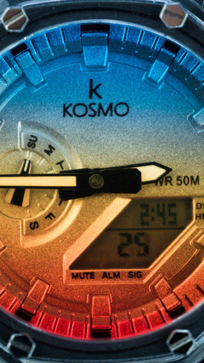 KOSMO ORIGINAL  X CASIO PARA HOMBRE DOBLE HORA K4010-N