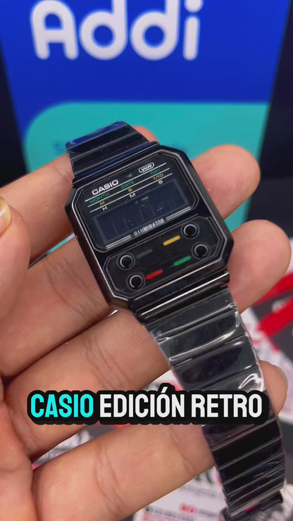 CASIO UNISEX RETRO VINTAGE A-1000-NEGRO