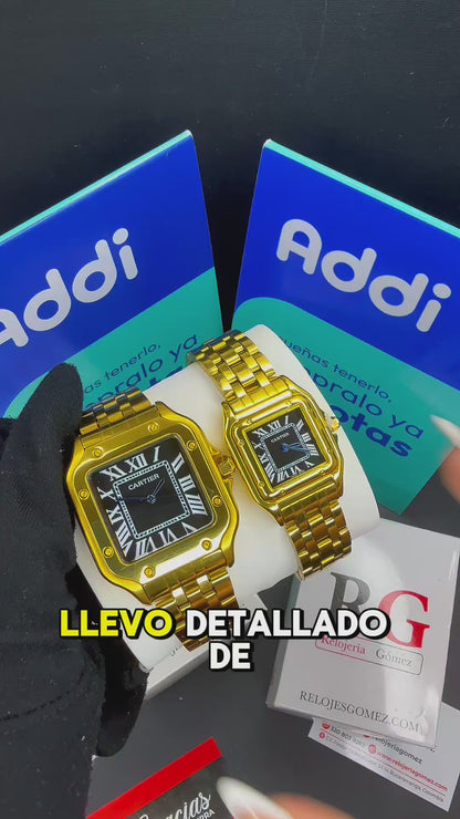 PAREJA DE CARTIER DO SANTOS TRIZADO PARA DAMA REF-DN