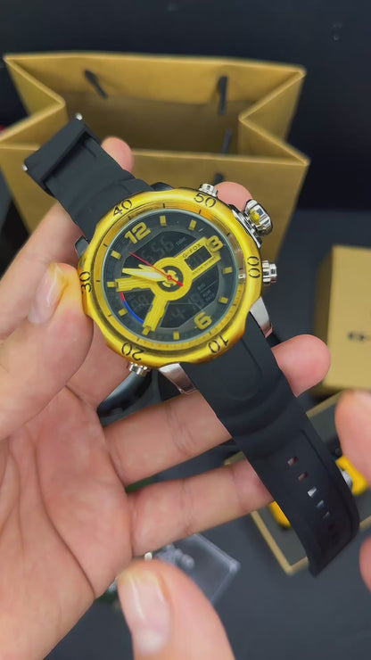 G FOX ORIGINAL DOBLE HORA POR INVICTA SUMERGIBLE PARA HOMBRE REF-1976G1-ND