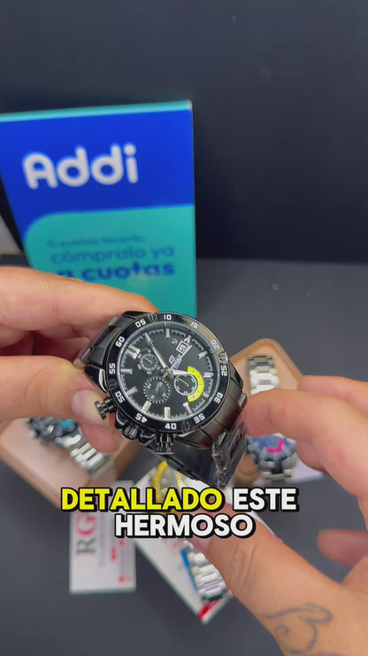 CASIO EDIFICE EFR 558  FUNCIONAL PARA HOMBRE REF-N