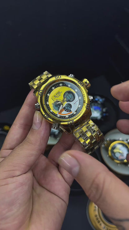 G FOX ORIGINAL DOBLE HORA POR INVICTA SUMERGIBLE PARA HOMBRE REF-1976-DD