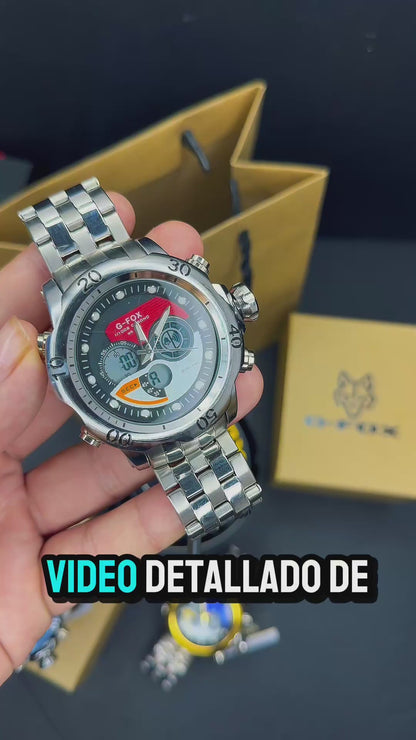 G FOX ORIGINAL DOBLE HORA POR INVICTA SUMERGIBLE PARA HOMBRE REF-1976-PR