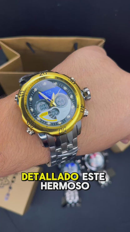 G FOX ORIGINAL DOBLE HORA POR INVICTA SUMERGIBLE PARA HOMBRE REF-1976-BDA