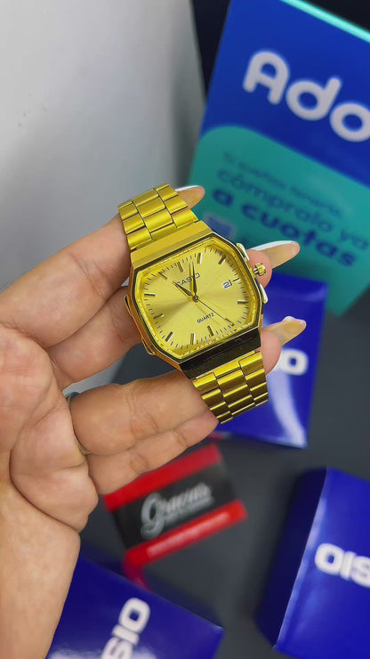 CASIO UNISEX RETRO VINTAGE F-91 ANALOGO-DORADO