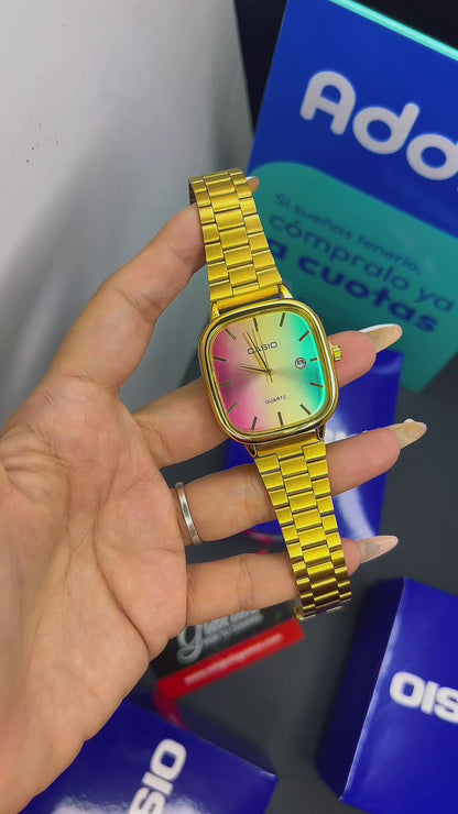 CASIO UNISEX RETRO TORNASOL ANALOGO-DORADO